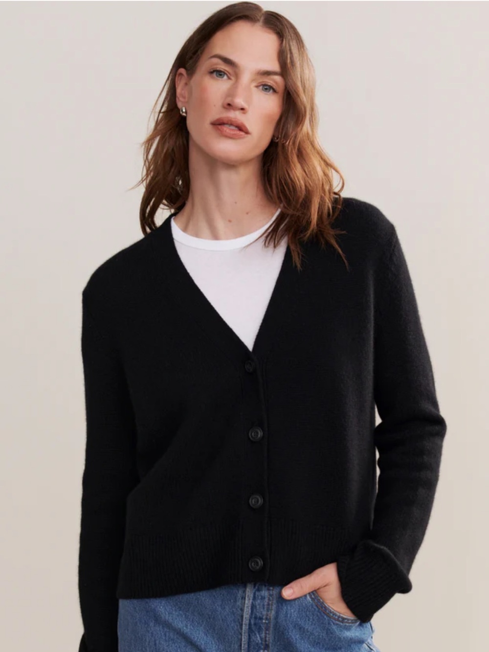 Like New Cashmere Colette Cardigan by Jenni Kayne black size s